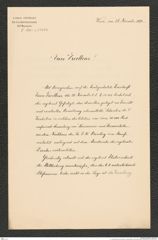 k.k. naturhistorisches Hofmuseum, Intendanzakten 1885-1896 (Hauer), Aktenzahl Z.675.a/1890, Seite 1